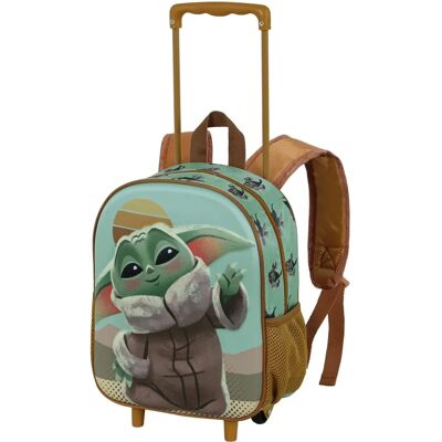 Karactermania Sac à dos enfant vert Grogu avec roues - Bagage Karactermania Sac à dos enfant vert Grogu avec roues - Bagage