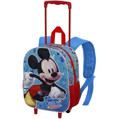 Sac à dos Mickey Mouse Disney - 3D avec Roulettes - Enfant - Publicité Sac à dos Mickey Mouse Disney - 3D avec Roulettes - Enfant - Publicité