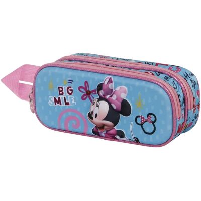 KARACTERMANIA Minnie Mouse Big Smile Dubbel 3D Etui Blauw KARACTERMANIA Minnie Mouse Big Smile Dubbel 3D Etui Blauw