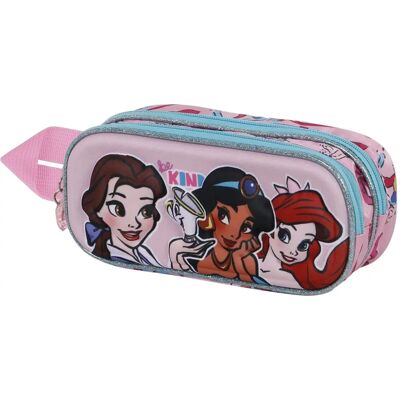 Trousse Double 3D Rose Princesses Disney Trousse Double 3D Rose Princesses Disney