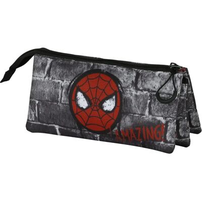Trousse triple Marvel Spiderman - 23x11x7cm - Publicité Trousse triple Marvel Spiderman - 23x11x7cm - Publicité