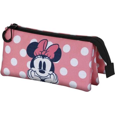 Estuche triple rosa de Disney Minnie Mouse - Estuche para lápices Estuche triple rosa de Disney Minnie Mouse - Estuche para lápices