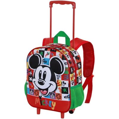 Barnryggsäck med hjul Disney Mickey Mouse - 3D Design Barnryggsäck med hjul Disney Mickey Mouse - 3D Design