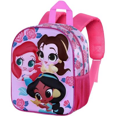 Karactermania Disney Princesas Flores 3D Mochila Rosa - Pré-escolar Karactermania Disney Princesas Flores 3D Mochila Rosa - Pré-escolar