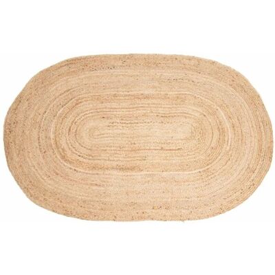 Tapis en jute LOLA HOME - Ovale 180x120cm - Naturel - Publicité Tapis en jute LOLA HOME - Ovale 180x120cm - Naturel - Publicité