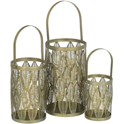 Bigbuy Home Lantern Candleholder Golden Metal 13 x 13 x 23 cm - Lantern Candleholder Bigbuy Home Lantern Candleholder Golden Metal 13 x 13 x 23 cm - Lantern Candleholder
