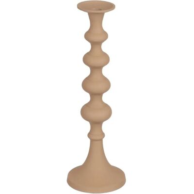 Support à bougies Bigbuy Home - 13x13x39,5cm Aluminium Beige Support à bougies Bigbuy Home - 13x13x39,5cm Aluminium Beige