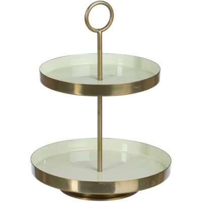 Bigbuy Home Snack tray - Green Iron - 30x30x40.5 cm Bigbuy Home Snack tray - Green Iron - 30x30x40.5 cm
