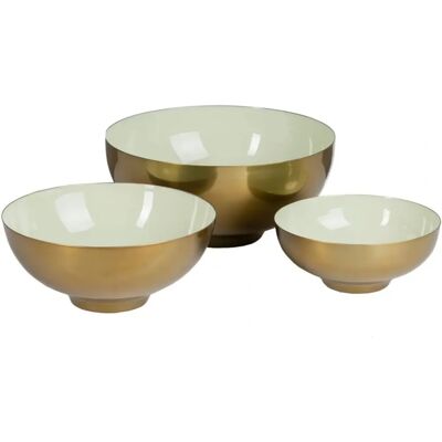 Bigbuy Home Bol en Fer Vert 30x30x14cm Lot de 3 Bigbuy Home Bol en Fer Vert 30x30x14cm Lot de 3
