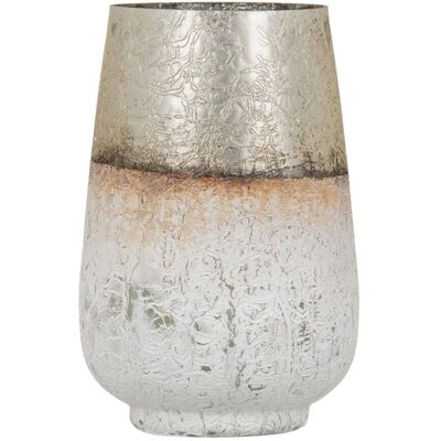Vaso in Cristallo Oro Bianco di Bigbuy Home - 17x17x25 cm Vaso in Cristallo Oro Bianco di Bigbuy Home - 17x17x25 cm