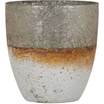 Bigbuy Home Porte-bougie Cristal Gris Blanc 16x16x15 cm Bigbuy Home Porte-bougie Cristal Gris Blanc 16x16x15 cm