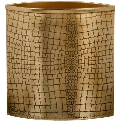 Bigbuy Home Guldmetallvas 24x9x24 cm Bigbuy Home Guldmetallvas 24x9x24 cm