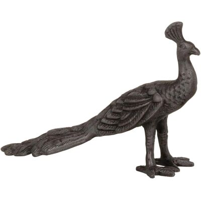 Figure décorative de Paon gris Bigbuy Home - 19x6x13cm - Publicité Figure décorative de Paon gris Bigbuy Home - 19x6x13cm - Publicité