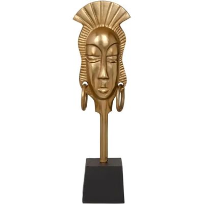 Figure Décorative Bigbuy Home - Femme Africaine Dorée Noire Figure Décorative Bigbuy Home - Femme Africaine Dorée Noire