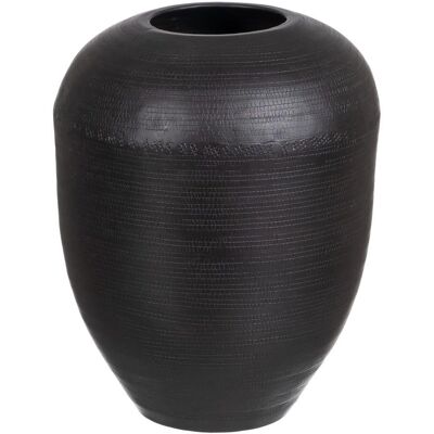 Bigbuy Home Vas 25,5x25,5x33cm Svart Aluminium - Vas Bigbuy Home Vas 25,5x25,5x33cm Svart Aluminium - Vas