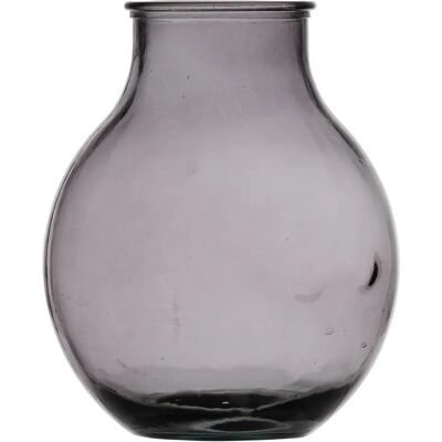 Vaso in vetro riciclato grigio BIGBUY HOME - 29x29x36 cm Vaso in vetro riciclato grigio BIGBUY HOME - 29x29x36 cm