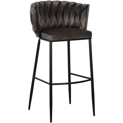 Bigbuy Home Tabouret - 57x57x104 cm Tissu Synthétique Noir Gris - Tabouret Bigbuy Home Tabouret - 57x57x104 cm Tissu Synthétique Noir Gris - Tabouret