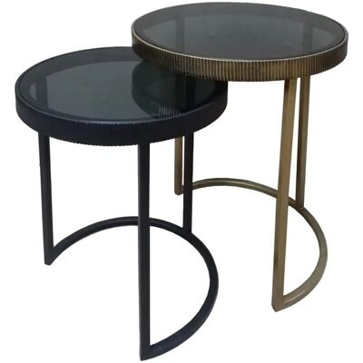 Bigbuy Home Table d'appoint Noir Doré Fer - Table d'appoint Bigbuy Home Table d'appoint Noir Doré Fer - Table d'appoint