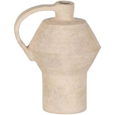 Wazon z ceramiki jasnoszarej BIGBUY HOME - 18x15x23 cm Wazon z ceramiki jasnoszarej BIGBUY HOME - 18x15x23 cm