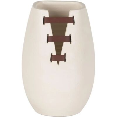BigBuy Home Wazon Biały Ceramika 20 x 20 x 30 cm BigBuy Home Wazon Biały Ceramika 20 x 20 x 30 cm