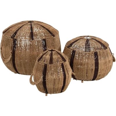 Paniers de rangement BigBuy - Lot de 3 45x45x36 cm Paniers de rangement BigBuy - Lot de 3 45x45x36 cm
