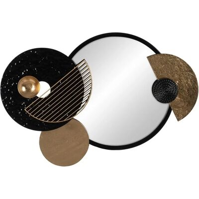 Bigbuy Wall Decor Retro Black Gold Iron - 83.2x5.1x54 cm Bigbuy Wall Decor Retro Black Gold Iron - 83.2x5.1x54 cm