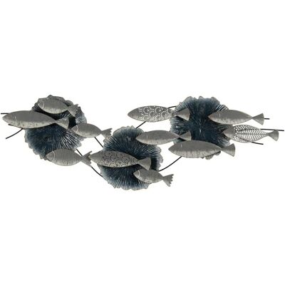 BIGBUY Väggdekoration Fisk Metall Silver - 127,6cm BIGBUY Väggdekoration Fisk Metall Silver - 127,6cm