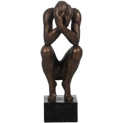 Figurine Homme en Cuivre Noir - Décor 47cm Figurine Homme en Cuivre Noir - Décor 47cm