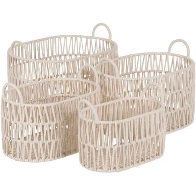 Zestaw Koszy z Liny BigBuy Home - Organizer Do Przechowywania Zestaw Koszy z Liny BigBuy Home - Organizer Do Przechowywania