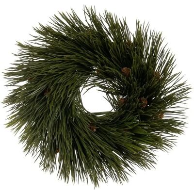 BigBuy Couronne de Noël de l'Avent, 27x27cm, Vert, PVC BigBuy Couronne de Noël de l'Avent, 27x27cm, Vert, PVC
