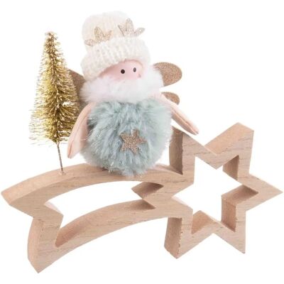 BigBuy Christmas Multicolour Natural Wood Fabric Ornament - Christmas Type BigBuy Christmas Multicolour Natural Wood Fabric Ornament - Christmas Type