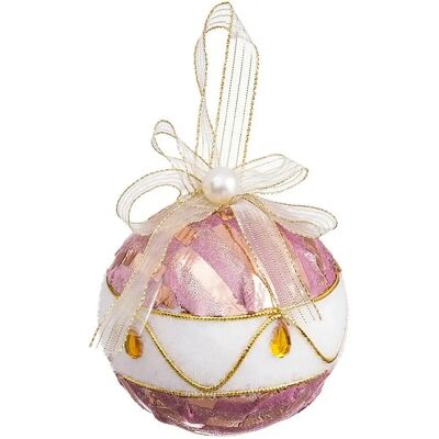 Décorations de Noël BigBuy Boules Blanc Rose Polyfoam Tissu - Noël Décorations de Noël BigBuy Boules Blanc Rose Polyfoam Tissu - Noël