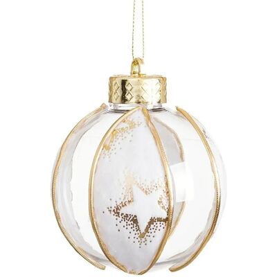 BigBuy Julgranskulor Vita Transparent Gyllene Plast Stjärnor - Julgranskulor BigBuy Julgranskulor Vita Transparent Gyllene Plast Stjärnor - Julgranskulor