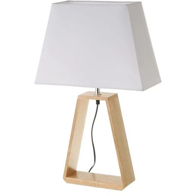 Lolahome Lampe de Table Pyramidale en Bois - Style Nordique - Publicité Lolahome Lampe de Table Pyramidale en Bois - Style Nordique - Publicité
