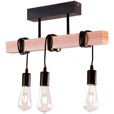 GREENICE Lampada a Sospensione Bianca in Legno e Metallo - Lampada a Soffitto GREENICE Lampada a Sospensione Bianca in Legno e Metallo - Lampada a Soffitto