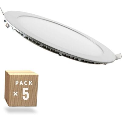 GREENICE Pack 5 Spots LED Circulaires - Éclairage - Publicité GREENICE Pack 5 Spots LED Circulaires - Éclairage - Publicité