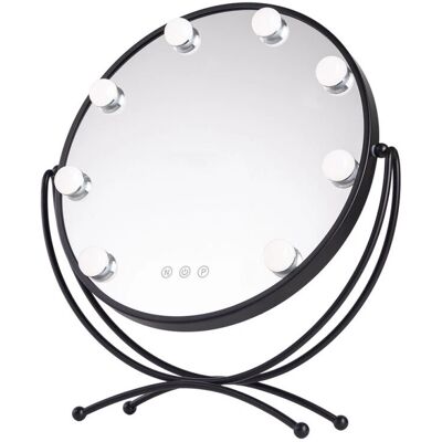 GREENICE Espejo LED - Ajustable color, Regulador, 48x43cm GREENICE Espejo LED - Ajustable color, Regulador, 48x43cm