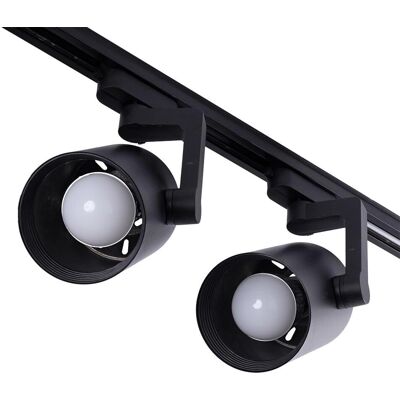 GREENICE 2er Schienenspot Set Verstellbar E27 Schwarz - Gewerblich GREENICE 2er Schienenspot Set Verstellbar E27 Schwarz - Gewerblich