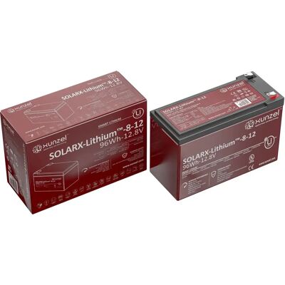 Batería de Litio Xunzel SOLARX-8-12 - 12.8V 96Wh 7.5Ah Batería de Litio Xunzel SOLARX-8-12 - 12.8V 96Wh 7.5Ah