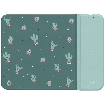 Tapis de Charge Sans Fil Mr. Wonderful - Souris et Chargeur Qi Tapis de Charge Sans Fil Mr. Wonderful - Souris et Chargeur Qi