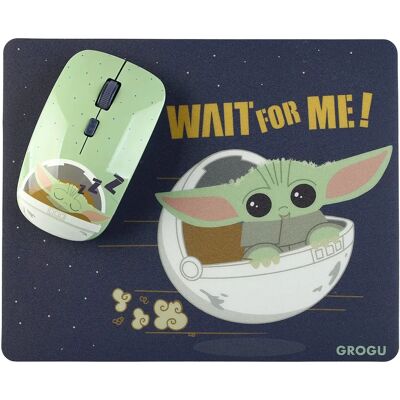 Bezprzewodowa mysz Baby Yoda z Disney Star Wars i Podkładka - Akcesoria komputerowe Bezprzewodowa mysz Baby Yoda z Disney Star Wars i Podkładka - Akcesoria komputerowe