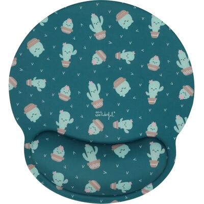 Tapis de souris ergonomique Mr. Wonderful - Cactus Gel Mouse Pad - MRALF001W Tapis de souris ergonomique Mr. Wonderful - Cactus Gel Mouse Pad - MRALF001W