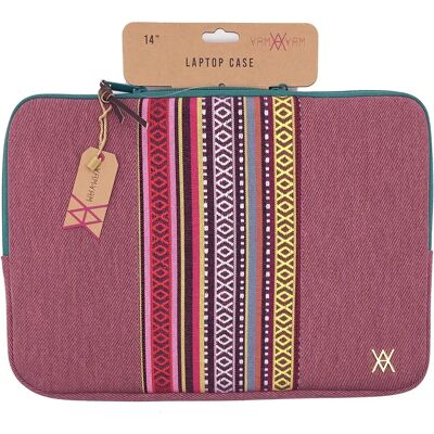 Housse Portable Vam - Cerise, Pour 14", Tissu Multicolore Housse Portable Vam - Cerise, Pour 14", Tissu Multicolore