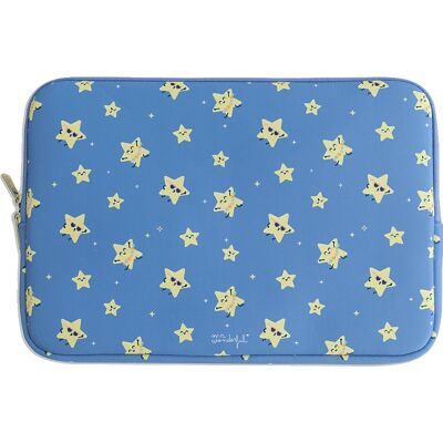 Mr Wonderful 14" Étoiles Néoprène Bleu Pochette pour Ordinateur Portable - Laptop Sleeve Mr Wonderful 14" Étoiles Néoprène Bleu Pochette pour Ordinateur Portable - Laptop Sleeve