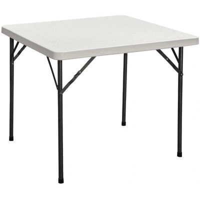 Cofan Modelo 88x88x74cm Mesa Quadrada Dobrável para Eventos Cofan Modelo 88x88x74cm Mesa Quadrada Dobrável para Eventos