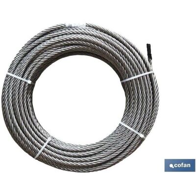 Cofan Rollo de cable galvanizado - 100m, 4mm, D-1770 Cofan Rollo de cable galvanizado - 100m, 4mm, D-1770