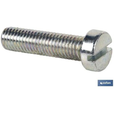 Vis cylindrique métrique - DIN-84 galvanisée - Tête fendue - M2,5 à M10 - Pack de 100 - Publicité Vis cylindrique métrique - DIN-84 galvanisée - Tête fendue - M2,5 à M10 - Pack de 100 - Publicité