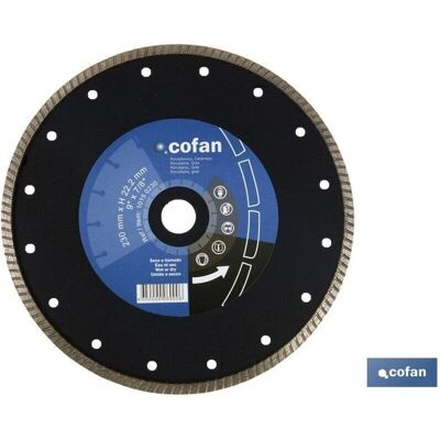 Cofan - Disco diamante turbo extrafino 230mm - 230 mm - Porzellan - Diamond disc Cofan - Disco diamante turbo extrafino 230mm - 230 mm - Porzellan - Diamond disc