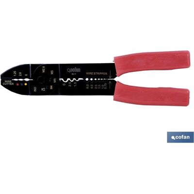 Pinze a crimpare Cofan 220 mm per terminali isolati e stagnati Pinze a crimpare Cofan 220 mm per terminali isolati e stagnati