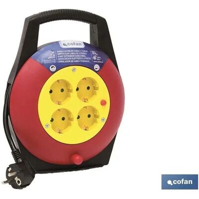 Bosch Modelo 4 Enchufes Enrollacables con 7m - Protector de sobrecarga Bosch Modelo 4 Enchufes Enrollacables con 7m - Protector de sobrecarga